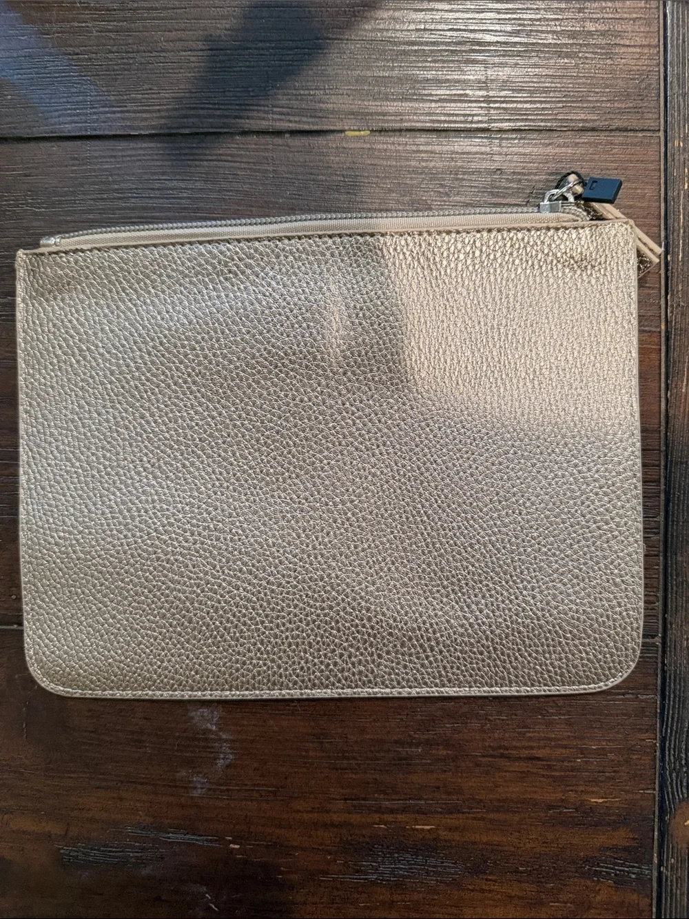 Jules Kae Textured Gold Cosmetic Bag/Clutch/pouch